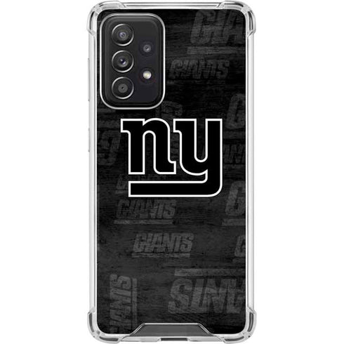 NFL New York Giants Black & White Galaxy A52 5G Clear Case